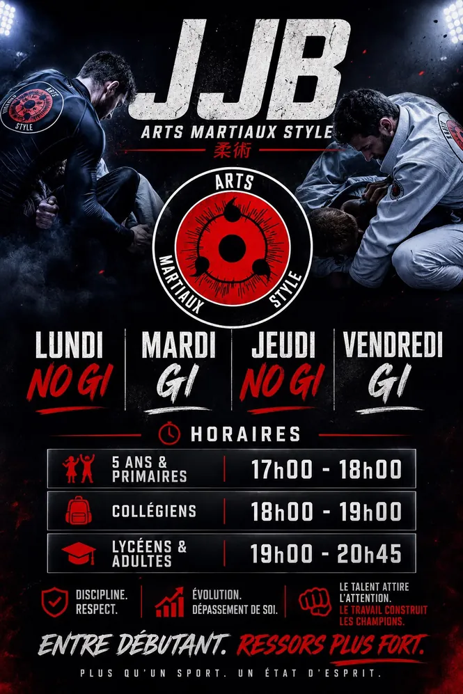 Horaires Jiu-Jitsu Brésilien